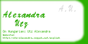 alexandra utz business card